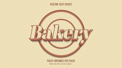 Editable text effect Bakery Template