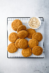 Traditional homemade oatmeal cookies