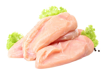 Raw chicken mest isolated