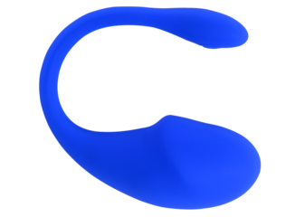 Blue vibrator isolated on a transparent background. A sexy toy for adults.