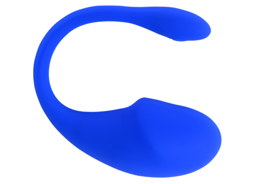 Blue vibrator isolated on a transparent background. A sexy toy for adults.