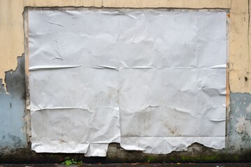 a billboard paper peeled off in layers