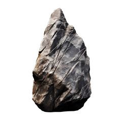 Hard rock stone shape, isolated on transparent background, PNG, 300 DPI