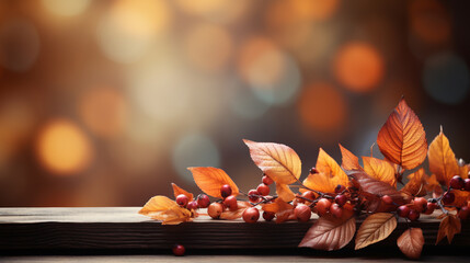 Naklejka na ściany i meble autumn leaves on fire HD 8K wallpaper Stock Photographic Image