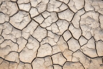 dry, cracked desert sand in arid region