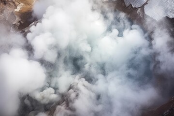 texture of smoke from a volcano replica