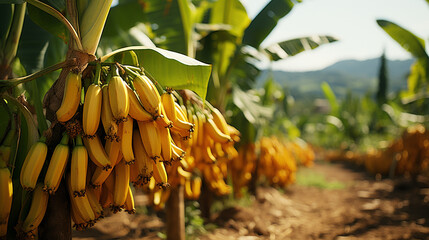 banana plantation HD 8K wallpaper Stock Photographic Image