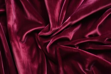 Obraz premium tight close-up shot of burgundy velvet cloth