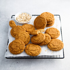 Traditional homemade oatmeal cookies