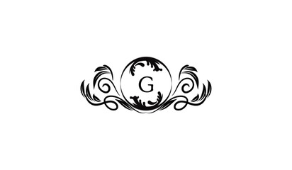 Luxury Elegant Floral Circular Logo G