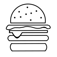 The burger icon is usually used by sellers to describe the menu they sell or can be used as a logo for the restaurant
