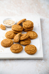 Traditional homemade oatmeal cookies