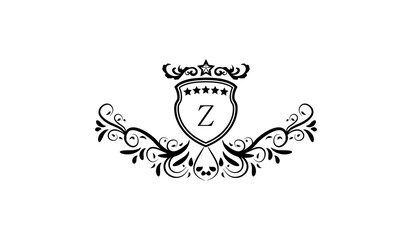 illustration of a skull with a crown logo z