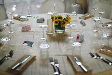wedding table set
