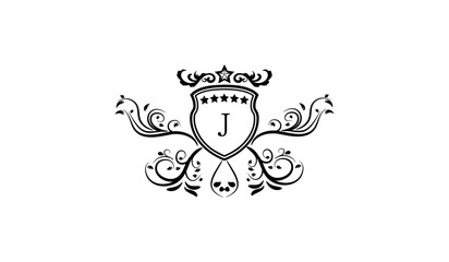 Luxury Crown Card Logo J