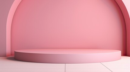 Abstract pink geometric shape background rendering