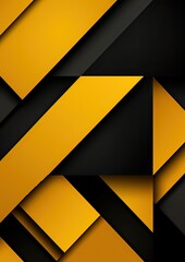 Abstract yellow geometric triangle template contrastin