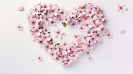 Decorative heart shaped flower wreath, perfect for Valentine's Day or any other romantic occasion.