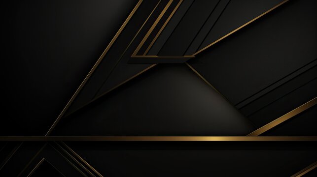 Black And Gold Background For Business Presentation