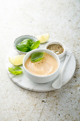Traditional homemade cocktail sauce