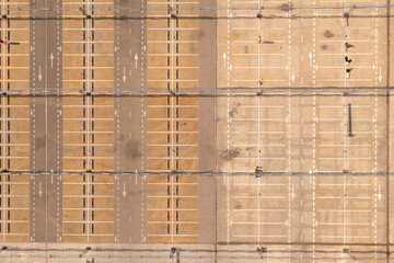Drone photography of empty parking lot