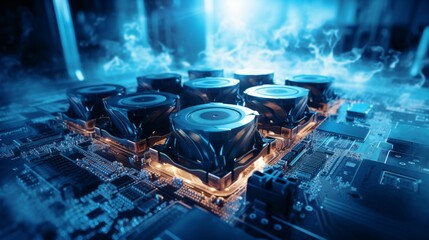 The future of CPU liquid cooling solutions and their adoption in data centers. - obrazy, fototapety, plakaty