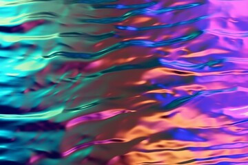 Fototapeta na wymiar Iridescent texture. Holographic background. Hologram gradient neon color. Generative AI