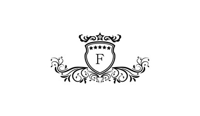 Luxury Crown Card Logo F