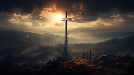 Holy cross symbolizing the death and resurrection