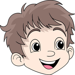 a boy with a happy face