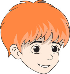 handsome boy with orange hair