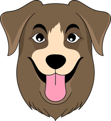 icon of a brown dog's head