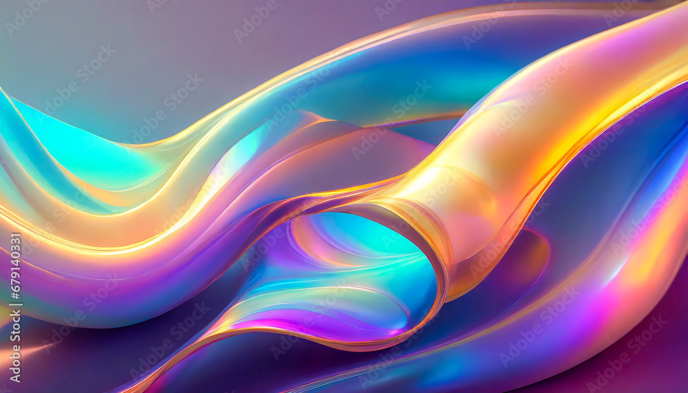 Wall mural abstract colorful background with lines and waves