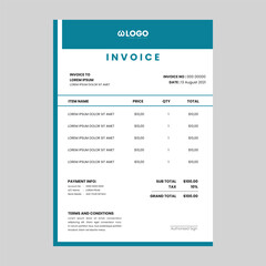 Clean Professional Corporate Invoice template Suitable for all Corporate Business. Easy to edit this Design