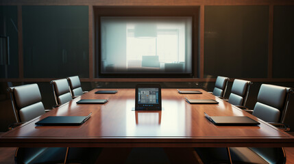 A conference table