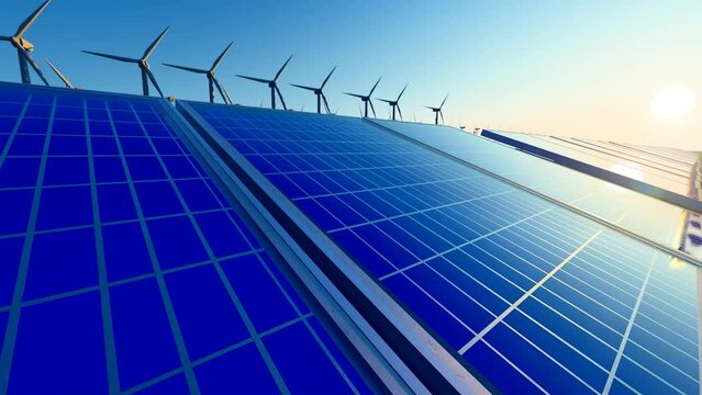 Green new energy-solar polycrystalline silicon photovoltaic panel power generation