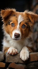 Portrait of an adorable dog puppy