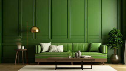 A contemporary yet timeless green interior