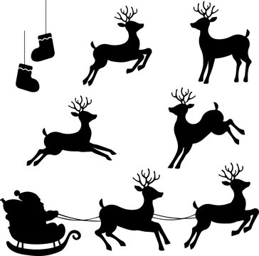 silhouettes of animals,silhouette, vector, animal, dog, deer, horse, animals, illustration, icon, black, pet, collection, 