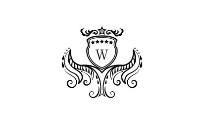 Luxury Alphabet Logo W