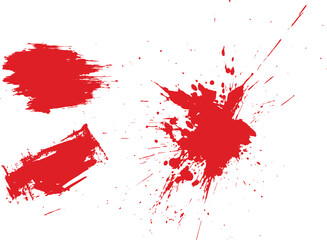 Red blood splatter template collection