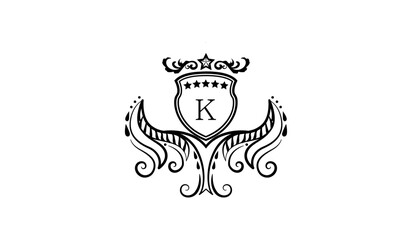 Luxury Alphabet Logo K