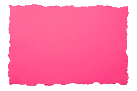 端を引きちぎられたピンク色の紙の背景テクスチャー