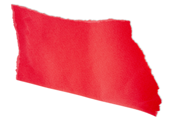 morceau de feuille de papier rouge sur fond transparent, PNG