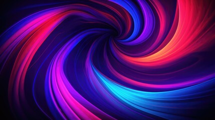Neon light colorful swirl background. Abstract beautiful galaxy glow lights wallpaper. Bright multicolor spectrum glowing curvy lines Creative fantastic illustration. Futuristic energy concept.