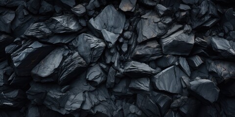Black coal texture, fossil fuel background