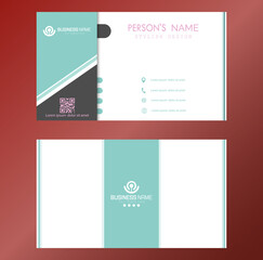 A business card. Double-sided business corporate card design. Individual corporate identity template