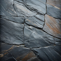 Fondo con detalle y textura de superficie de piedra con grietas y tonos grises y marrones