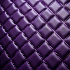 Fotografia con detalle y textura de superficie de cuero con costuras de patron de diamante y tonos lilas