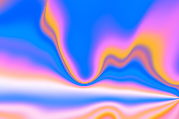 Surreal 3D waves in neon and ultraviolet, creating a vivid, fluid fantasy on a holographic gradient—ideal for dynamic, trendy backdrops